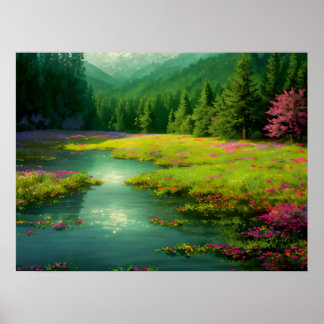 Poster Blooms no Glade: Delícia Florestal