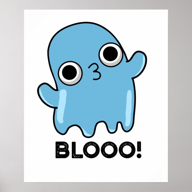 Poster Blooo Funny Blue Ghost Pun (Frente)