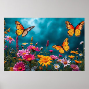 Poster Blossom Haven - Harmonia Floral Vibrante
