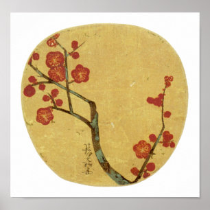 Poster Blossomas de ameixa, Ogata Korin, Belas Artes Japo