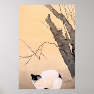 Poster Blossomas de Gato e Ameixa - Hishida Shunso