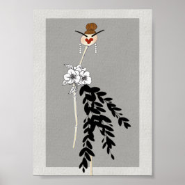 Poster Blossomas monocromáticos