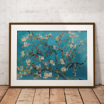 Pôster Blossoming Almond Tree Vincent van Gogh<br><div class="desc">A fine art print with the post-impressionist painting,  Blossoming Almond Tree (1890),  by Vincent van Gogh (1853-1890). White and pink blossoms on an aqua background. One of his most well-known paintings.</div>