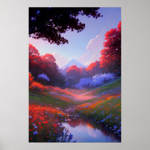 Poster Blossoming Haven na Floresta