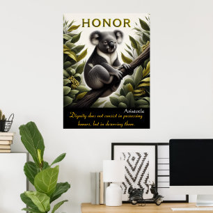 Poster Blossoms de Honra na Perca Pacífica de Koala