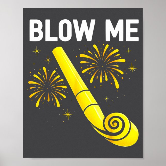 Poster Blow Me Fireworks Countdown Happy New Year 2026 Co (Frente)