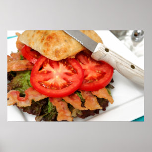 Pôster BLT em um rolo de Ciabatta