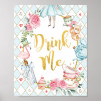 Blue Alice no País das Maravilhas DRINK ME - Sinal