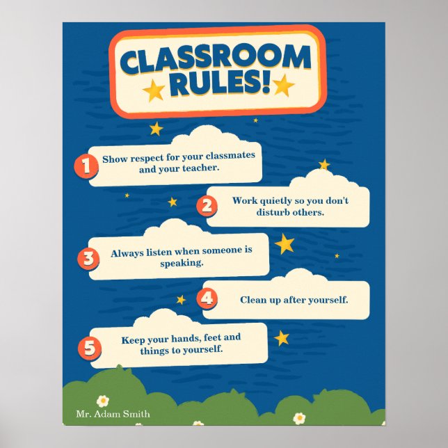 Poster Blue and Orange Funny 16x20in Personalizável (Frente)