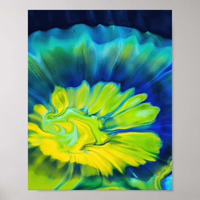 Poster Blue and Yellow Tie Dye (Frente)