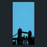 Pôster Blue Black Pop Art London Tower Poster<br><div class="desc">Fotos de viagem Art de Símbolos das Famosas Cidades de Capital do Mundo - Ponte Torre - Edifícios Históricos Icônicos da Cidade de Londres</div>