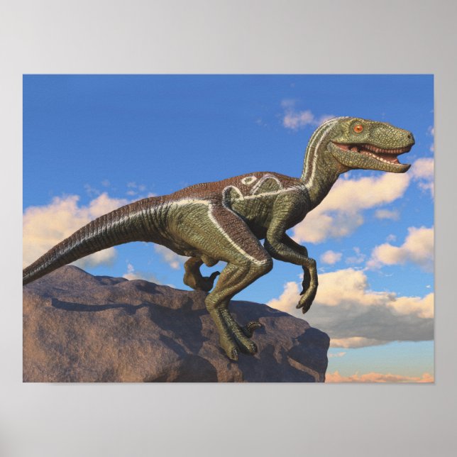 Poster Blue Clever Girl Velociraptor dinosaur (Frente)