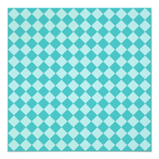 Pôster Blue Combination Diamond Patterno de Shirley Taylo (Frente)
