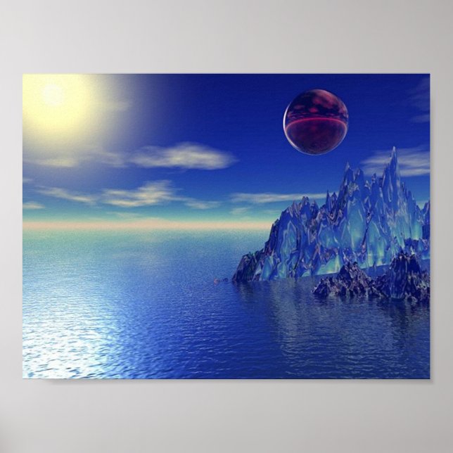 Pôster Blue Crystal Mountain (Frente)