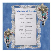 Blue Denim, Lace, Costume Jewelry