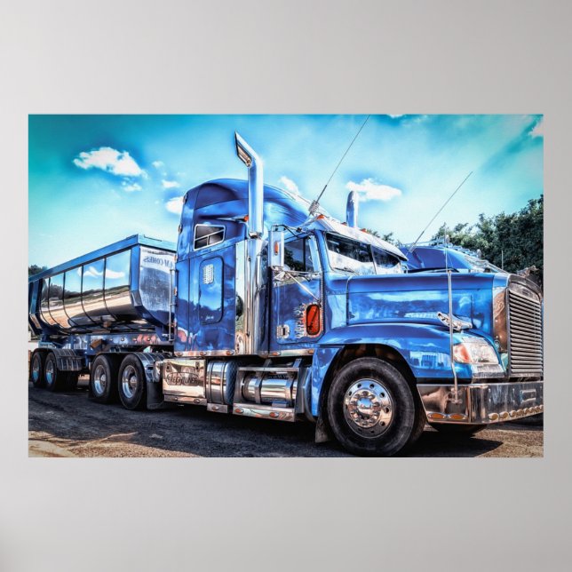 Poster Blue Dump Truck (Frente)