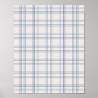 Blue E Cream Gingham