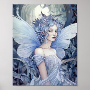 Poster Blue Fairy Fantasy Art