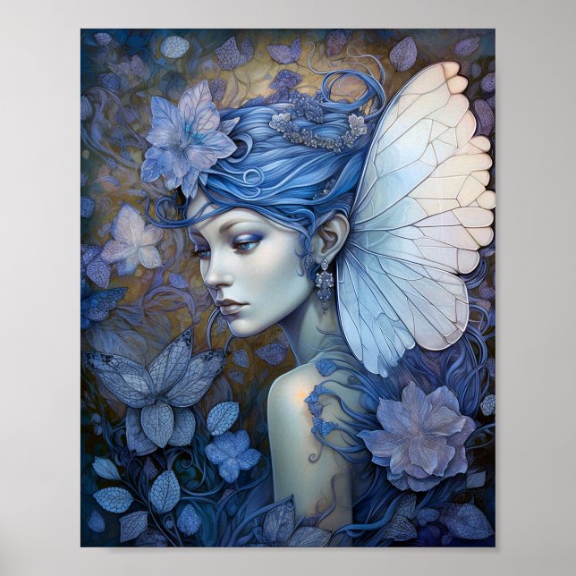 Poster Blue Fairy Fantasy Art (Frente)