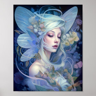 Poster Blue Fairy Fantasy Art