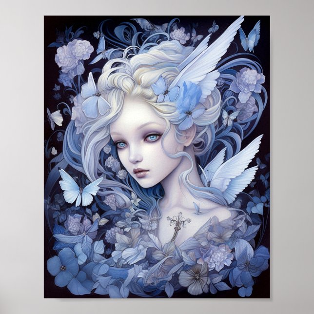 Poster Blue Fairy Fantasy Art (Frente)