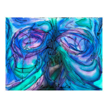 Blue Fantasy Watercolor