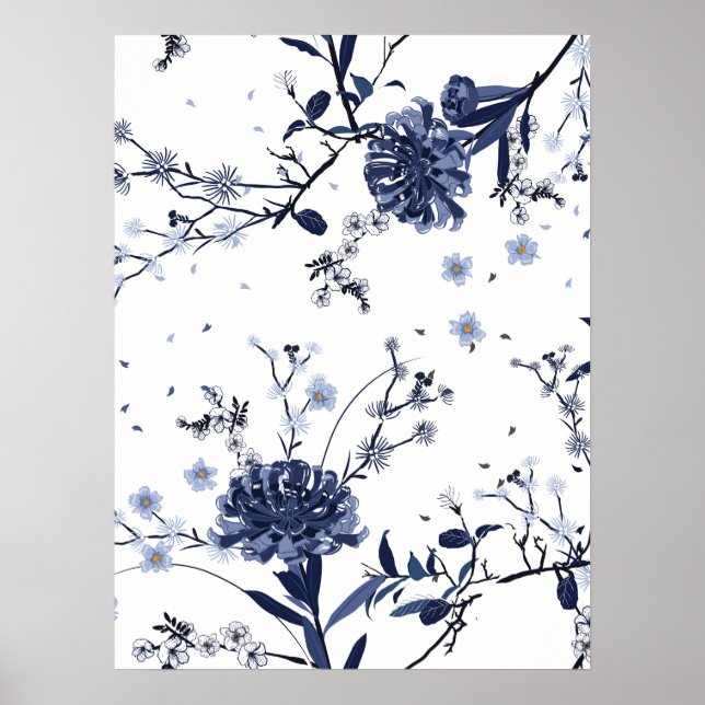 Poster Blue flowers (Frente)