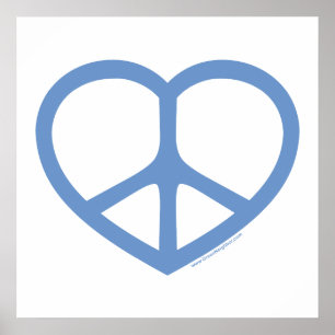 Pôster Blue Heart of Love, Sinal de Paz