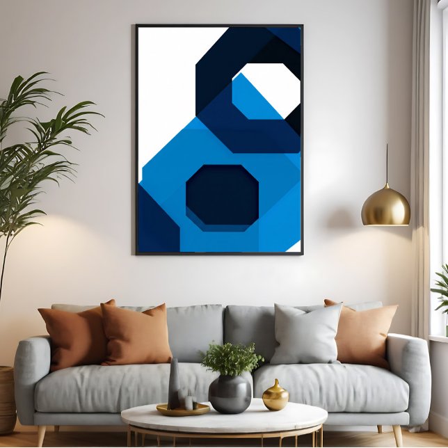Poster Blue Hexagon Art (Criador carregado)