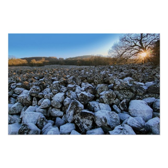 Pôster Blue hour in volcanic region of France (Frente)