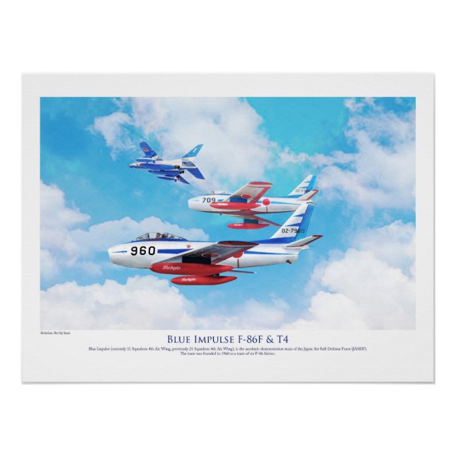 Pôster Blue Impulse  Japan Air Self-Defense Force (JASDF) (Frente)