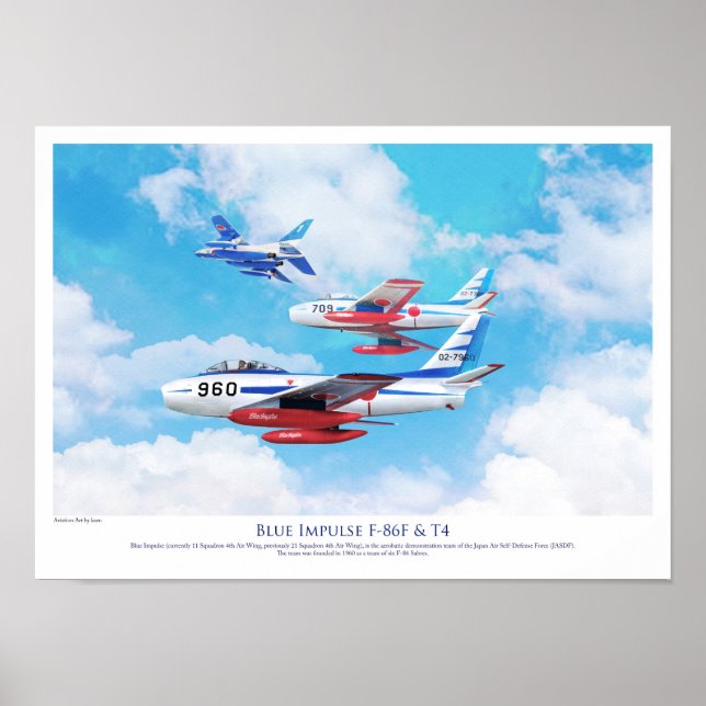 Poster Blue Impulse  Japan Air Self-Defense Force (JASDF) (Frente)