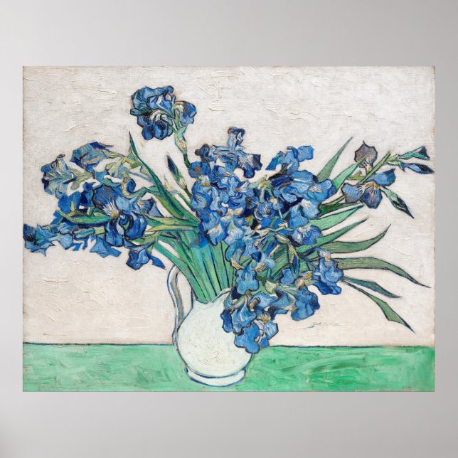Poster Blue Irises by Vincent Van Gogh Fine Art (Frente)