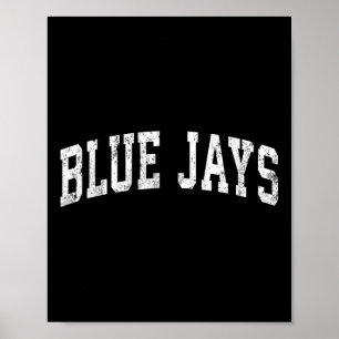 Poster Blue Jays Mascot Vintage Athletic Sports Name Desi