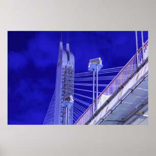 Poster Blue Jiefang Bridge