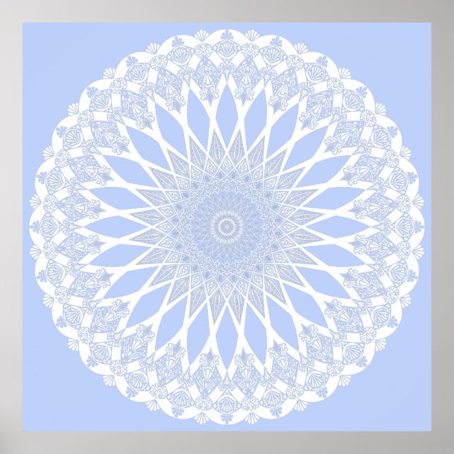 Poster Blue Juniper Berry Tristyns Mandala (Frente)