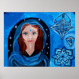 Pôster Blue Lady Dream