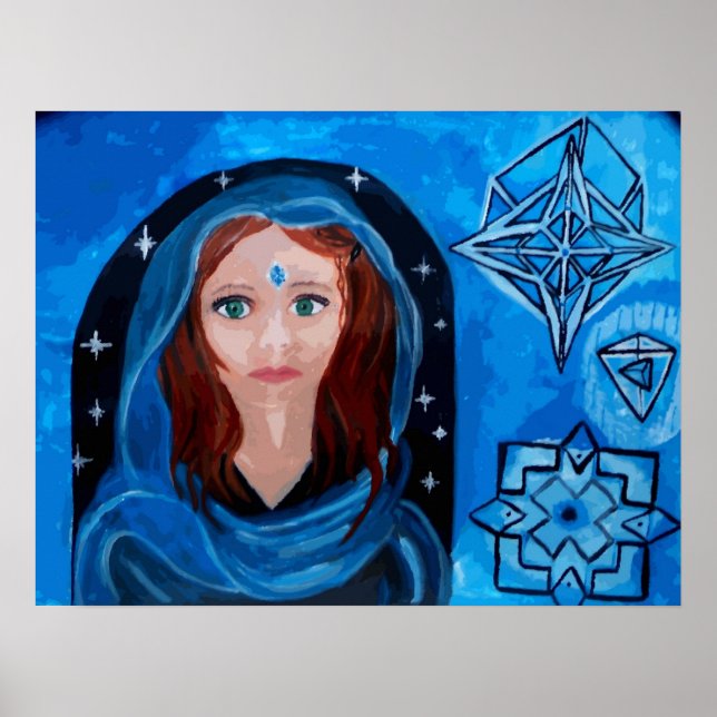 Pôster Blue Lady Dream (Frente)