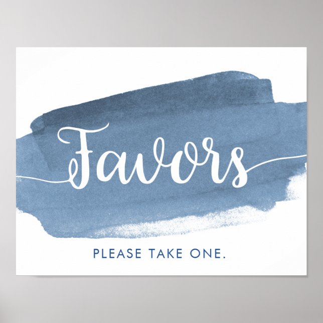 Poster Blue Lake Water Streak | Favores | Casamento (Frente)
