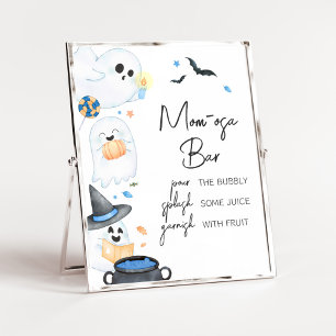 Poster Blue Little Boo Halloween Mãe Bar Osa