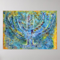 Blue Menorah
