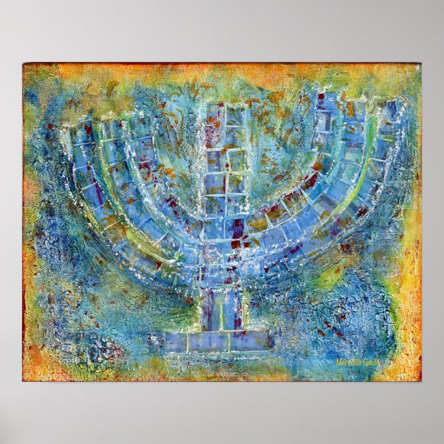 Poster Blue Menorah (Frente)