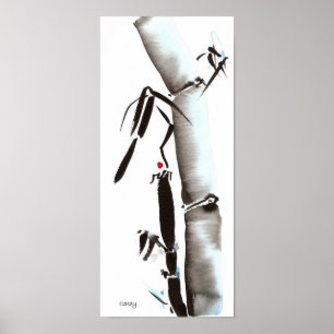 Poster Blue Midnight Bamboo