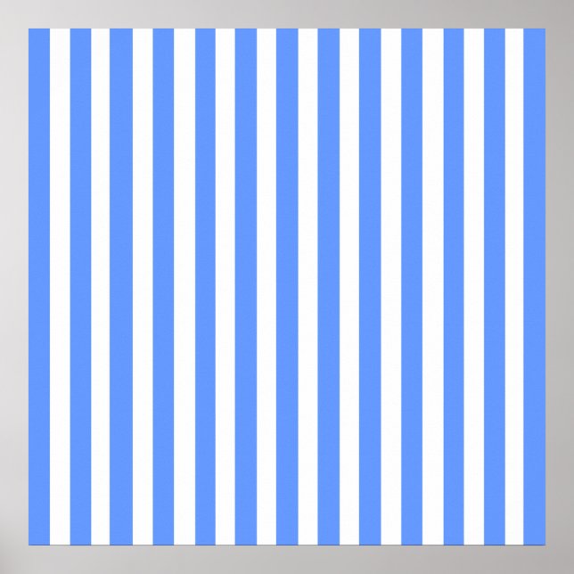 Pôster Blue Modern Stripes (Frente)