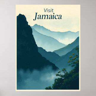 Poster Blue Mountains, Jamaica – Misty Highlands Travel