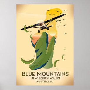 Poster Blue Mounts New South Wales Austrália