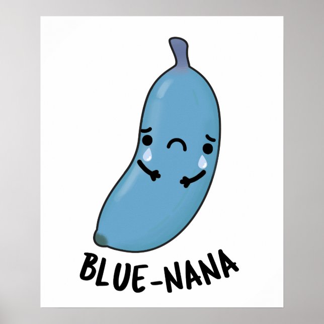 Poster Blue-nana Funny Banana Pun (Frente)