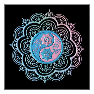 Pôster Blue & Pink Mandala