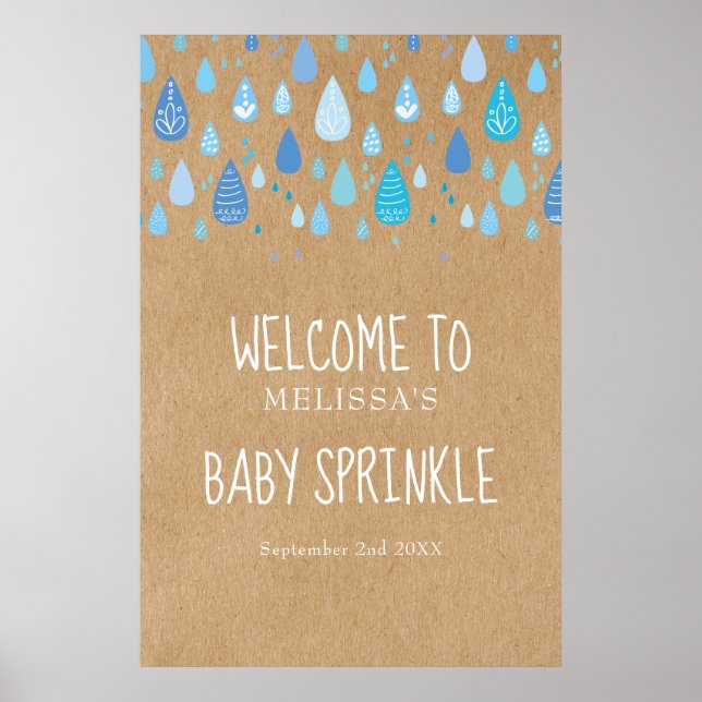 Poster Blue Raindroits Baby Sprinkle / Chá Welcome (Frente)