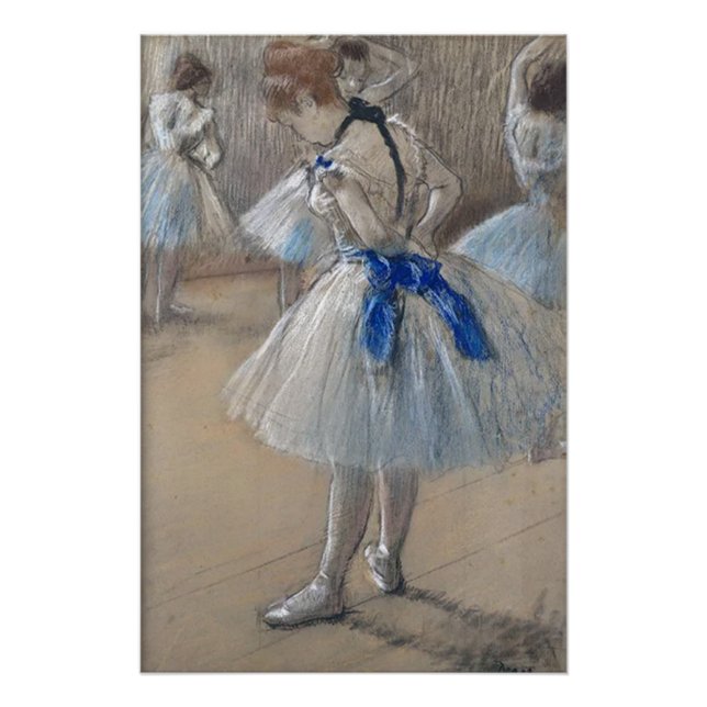 Pôster Blue Ribbon Dancer Edgar Degas (Frente)